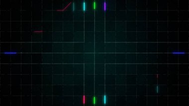 Parlak çizgiler ve noktalarla soyut arkaplan