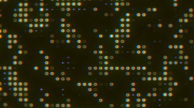 Parlayan kareler ile soyut arkaplan, 3 boyutlu görüntüleme