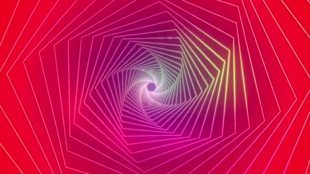 Boucle Modifier Forme Respective Spirale Graphiques Colorés Avec Motif Hexagone — Video