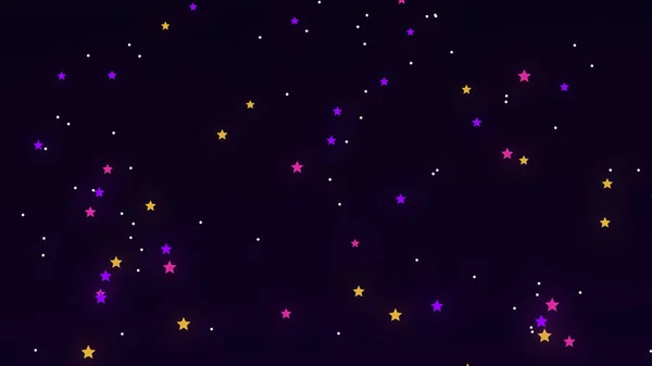 Αφηρημένο Πολύχρωμο Φόντο Πολλά Αστέρια Και Κομφετί — Φωτογραφία Αρχείου