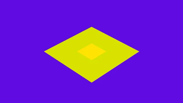 파란색 배경에 노란색 삼각형 — 스톡 사진