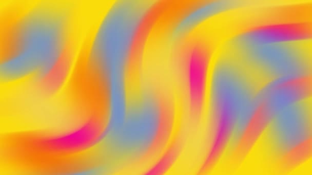 这是渐变色彩图形的设计和动画彩虹认为带抽象模板的环路轻液涂料流 — 图库视频影像