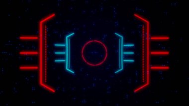 neon glowing arrow on black background