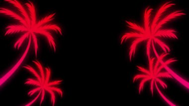 Palmiye ağacı arkaplan retro