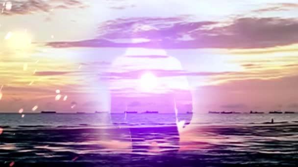 光と海と空の抽象的な背景 — ストック動画