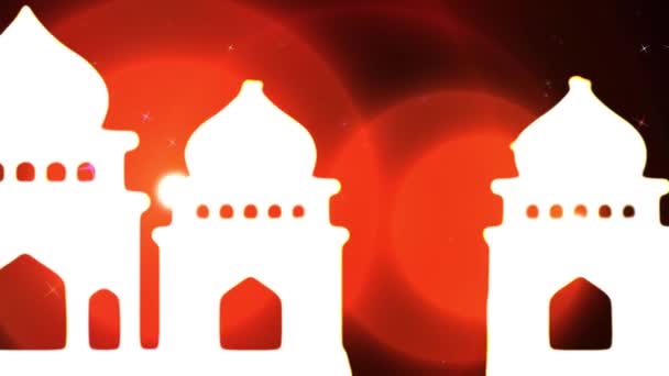 Modlitwa Wideo Efekty Świetlne Animacja Ramadan Islamski Allahu Animacja Tło — Wideo stockowe
