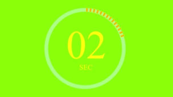 Sekunden Und Minute Countdown Timer Stoppuhr Animation Der Digitalen Trainingsuhr — Stockvideo