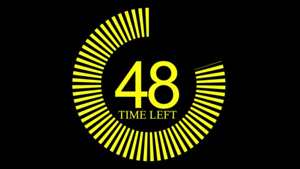 Seconde Minute Compte Rebours Chronomètre Entraînement Numérique Horloge Animation — Video