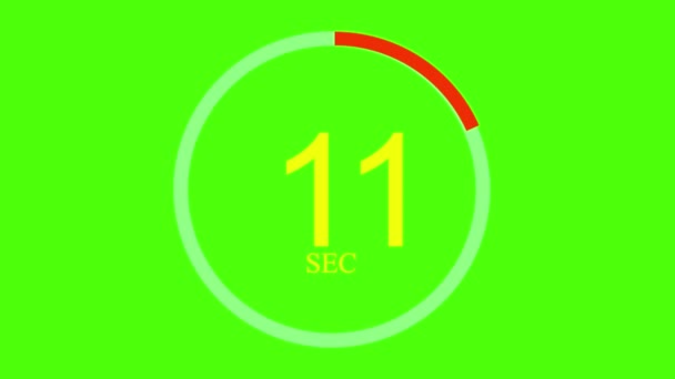 倒数计时计时器秒表数字锻炼时钟动画 — 图库视频影像