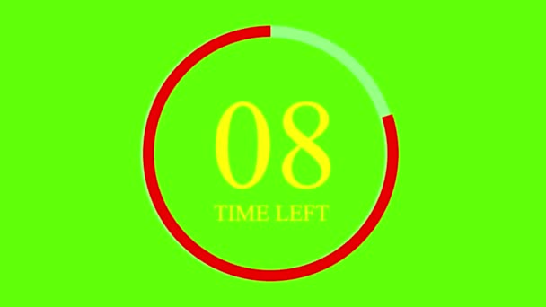 Second Minute Time Countdown Timer Stopwatch Digital Workout Clock Animation — Stock Video