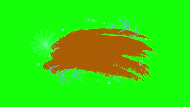 Πράσινο Πινέλο Και Υφές Grunge Διάνυσμα Αφηρημένο Χέρι Ζωγραφισμένα Στοιχεία — Αρχείο Βίντεο
