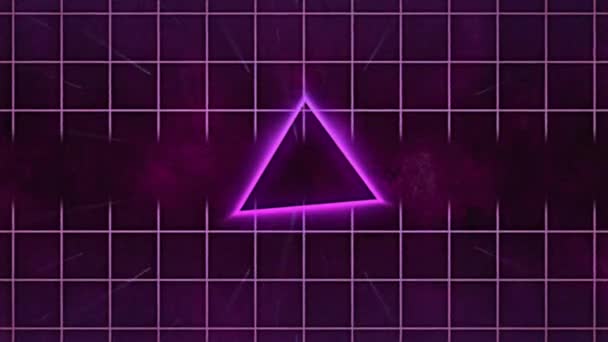 Абстрактный Фон Светящимися Треугольниками Линиями — стоковое видео