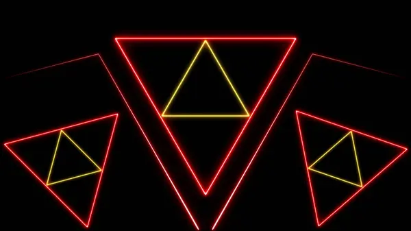 Треугольник Фон Красным Зеленым Треугольниками — стоковое фото