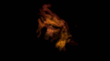 alevler siyah arkaplanda