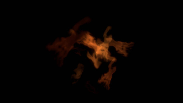 Image of one digital fractal on black color