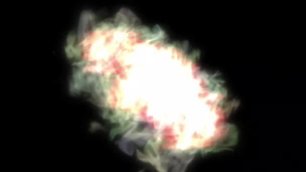 Φαντασία Χαοτικό Πολύχρωμο Φράκταλ Μοτίβο Αφηρημένα Φράκταλ Σχήματα Απόδοση Εικονογράφηση — Αρχείο Βίντεο