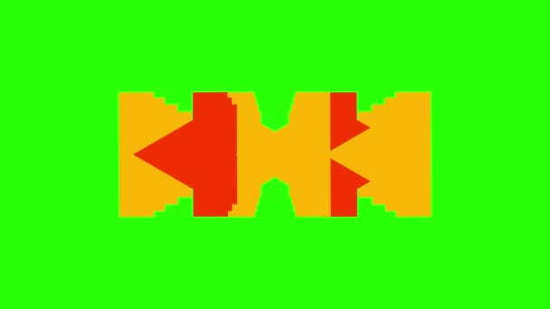 あなたの創造的な設計のための緑および黄色の色のアルファベットのロゴのアイコン — ストック動画