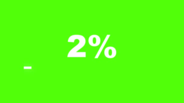 Grüner Verlauf Zahl Mit Weißem Rahmen Isoliert Auf Schwarzem Hintergrund — Stockvideo