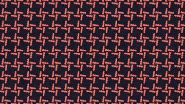 Kırmızı çizgili siyah ve kırmızı bir desen.