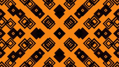 Turuncu bir arkaplanda kare ve dikdörtgen deseni