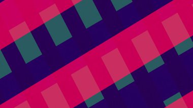 Kırmızı ve mavi arkaplanı olan renkli çizgili bir desen