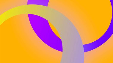 Sarı ve mor soyut bir arkaplan ve eğri bir tasarım.