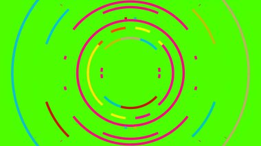 Dairesel desenli yeşil bir ekran