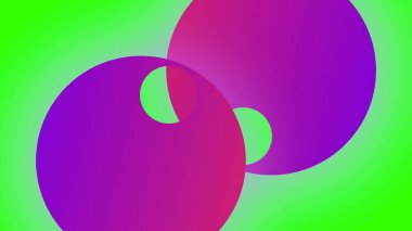 Yeşil arkaplanı olan iki mor daire.