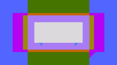 Yeşil kenarlı ve pembe kenarlı bir meydan.