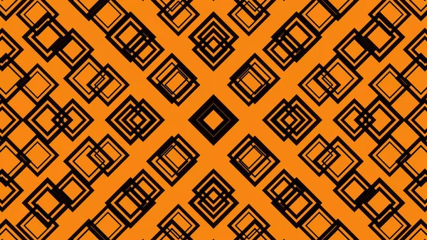 a black and orange geometric pattern