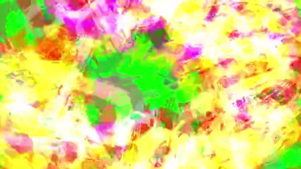 Fantezi Kaotik Renkli Fraktal Desen Soyut Fraktal Şekiller Resimleme Arkaplanı — Stok video