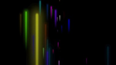 Siyah arka planda neon çizgiler. Siyah arkaplanda neon ışığı.