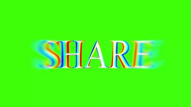 Yeşil arkaplan ile paylaşım işareti