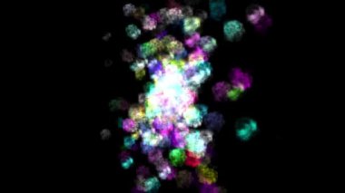 siyah arka plan üzerinde renkli bokeh