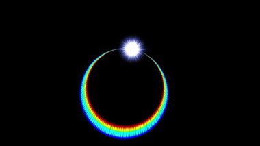 Parlak çizgiler ve noktalarla soyut arkaplan.