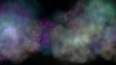 Arka planda renkli duman