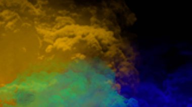 Bir gece şehrinde yangın dumanı