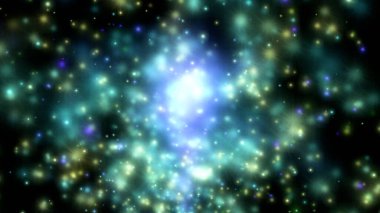 Yıldızlı ve nebulalı soyut uzay arkaplanı. 3d oluşturma