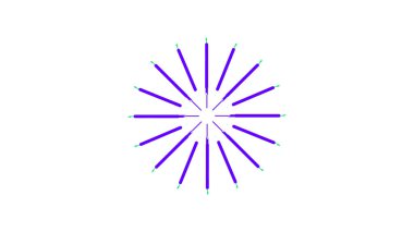 Havai fişek düz vektör simgesi