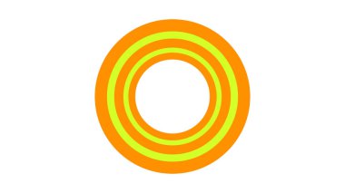 0 numaralı turuncu renk beyaz arkaplanda izole edildi. 3d oluşturma