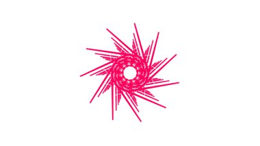 Beyaz arkaplanda izole edilmiş kırmızı noel topunun vektör çizimi