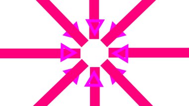 Turuncu ve mavi geometrik desenlerin çizimi