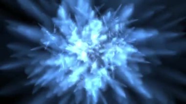 Işık parçacık izleri. Parlayan parçacıkları ve çizgileri olan ışık patlaması yıldızı. Güzel hareketli soyut ışın arkaplanı.