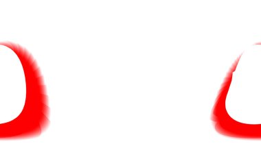 iki kırmızı ve beyaz kalp