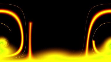 Neon parıldayan dalgalarla koyu arkaplan