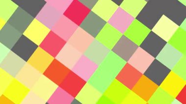 Kareler ve farklı şekillerle renkli mozaik arkaplan