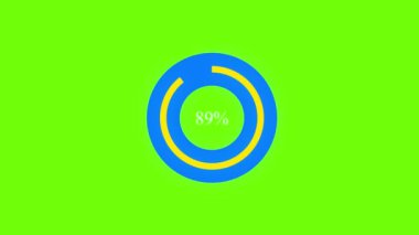 Sarı bir çemberin içindeki yeşil bir sayının 3 d illüstrasyonu