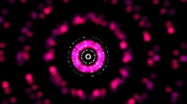 Parlak çizgiler ve dairelerle soyut arkaplan