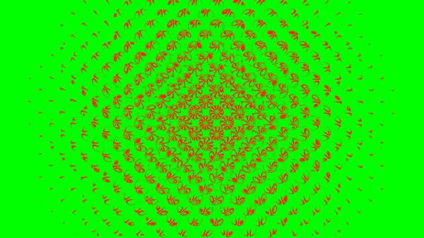 yeşil ve kırmızı soyut geometrik desen.