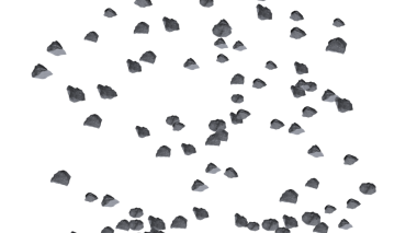 Siyah arka planda kırık bir kalbin 3 boyutlu canlandırması